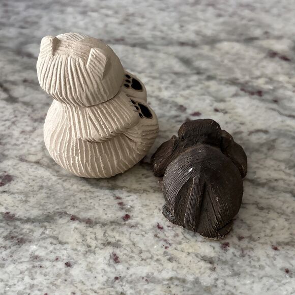 Vintage Artesania Rinconada Art Pottery Hand Crafted Clay Figurines Bear + Dog - Picture 6 of 6